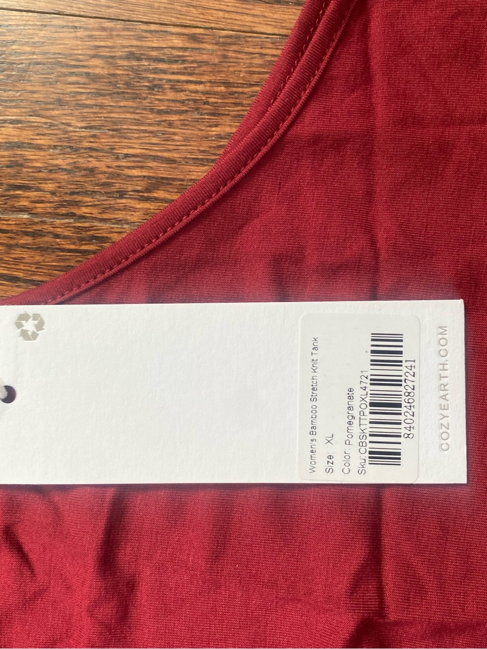 Cozy Earth Women’s Scoop Neck Tank Top - Burgundy - Picture 4 of 12